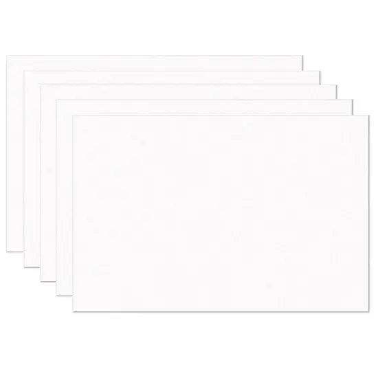 Construction Paper, Bright White, 12" x 18", 100 Sheets Per Pack, 5 Packs